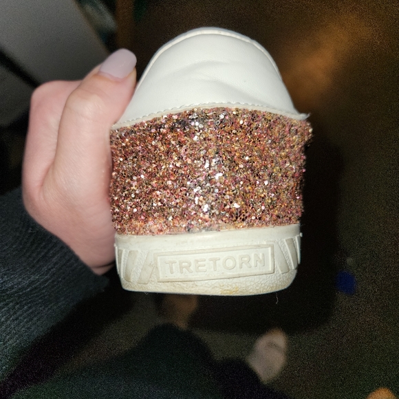 Tretorn Pink Glitter Sneakers Sz 9 - Picture 4 of 5